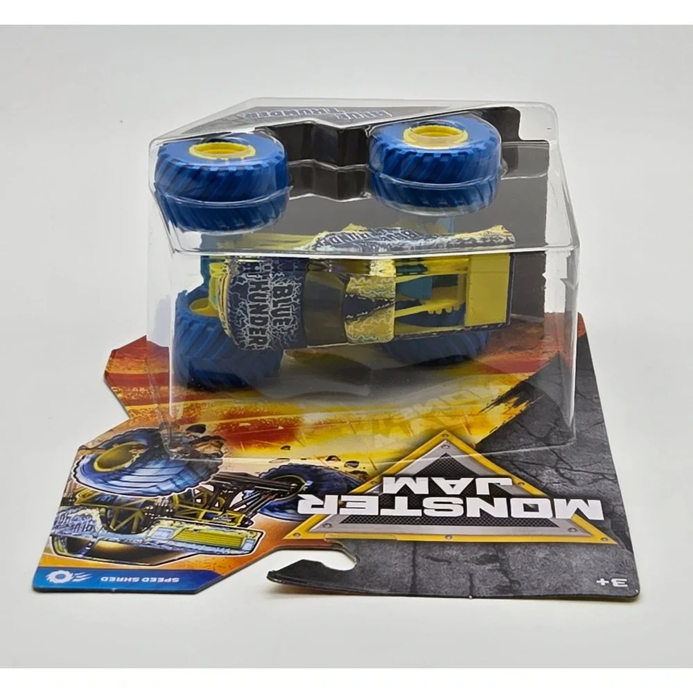 Monster Jam Blue Thunder Monster Truck Kids‎ 1:64 Yellow Blue Speed Shred Series
